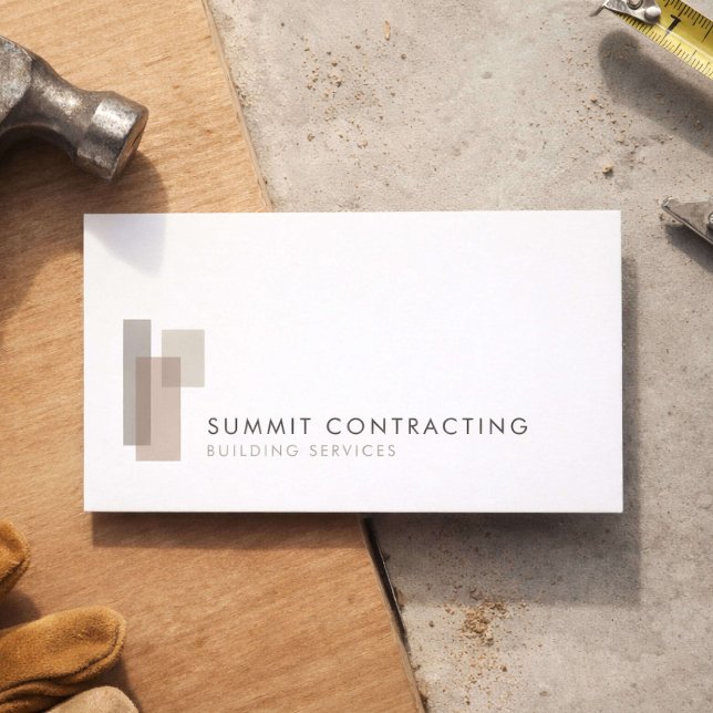 Modern General Contractor Logo Visitenkarte (Von Creator hochgeladen)