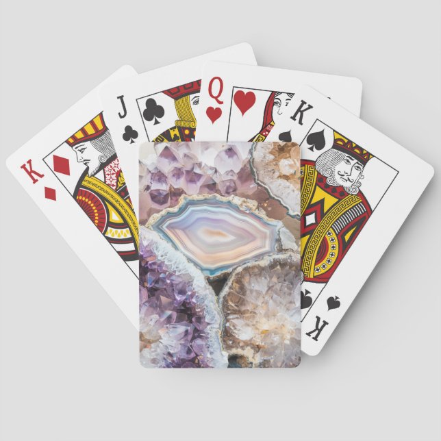 Modern Geode Crystal| Art Photo Poker Cards Spielkarten (Rückseite)