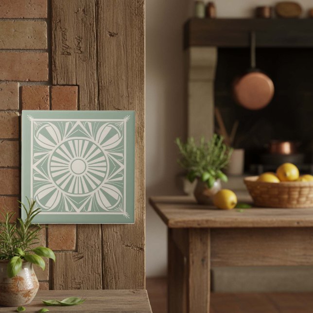 Modern Geometric Abstract Pat#21 Green ID1192 Fliese (Von Creator hochgeladen)