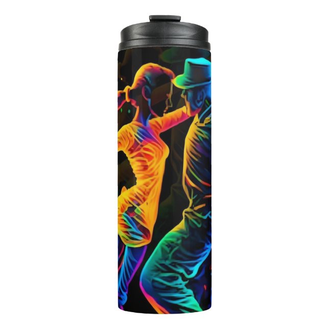 Modern Geometric Coffee Cup – Stylish Office Drink Thermosbecher (Vorderseite)