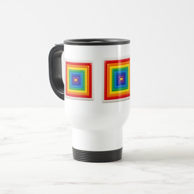  Modern Geometric Color Pop Reisebecher (Vorderseite Links)