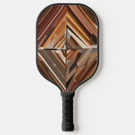 Modern Geometric Diamond Holzmuster Pickleball Schläger