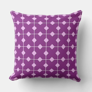 Modern Geometric, Diamonds - Amethyst lila Kissen Für Draußen