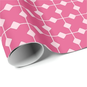 Modern Geometric, Diamonds - Erdbeerrosa Geschenkpapier