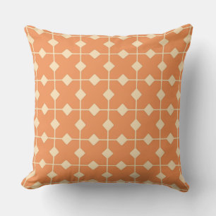 Modern Geometric, Diamonds - Mandarin orange Kissen