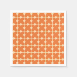Modern Geometric, Diamonds - Mandarin orange Serviette
