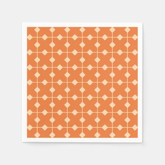 Modern Geometric, Diamonds - Mandarin orange Serviette (Vorderseite)
