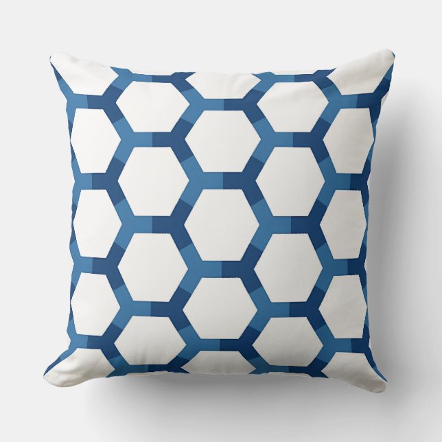 Modern Geometric Hexagon Pattern Kissen (Vorderseite)