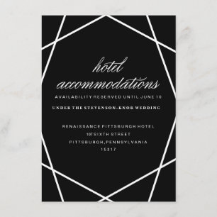 Modern Geometric Hotel Card Begleitkarte