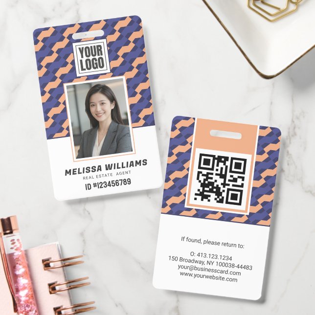 Modern Geometric Interlocking Pattern  Ausweis (Büro)