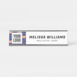 Modern Geometric Interlocking Pattern  Schreibtischnamensplakette