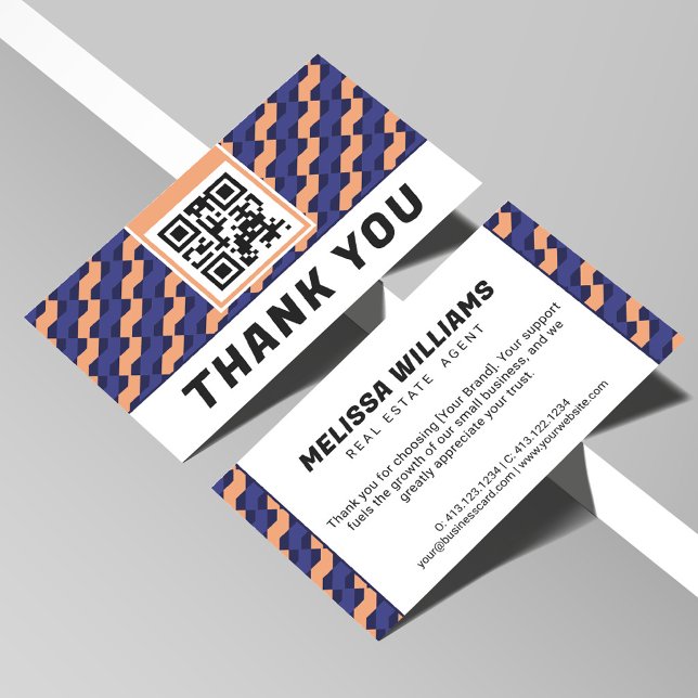 Modern Geometric Interlocking Pattern Thank You  Begleitkarte (Von Creator hochgeladen)