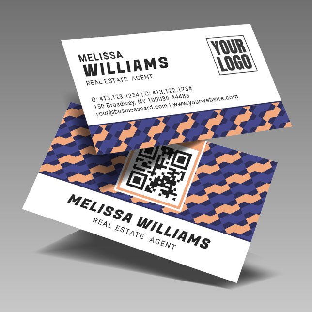 Modern Geometric Interlocking Pattern  Visitenkarte (Von Creator hochgeladen)