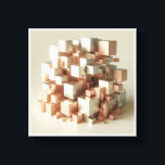 Modern Geometric Metallic Cubes - 3D Rose Gold and Leinwanddruck<br><div class="desc">A clean and sophisticated 3D abstract featuring a cluster of interlocking metallic cubes in varying sizes. The blend of satin rose gold,  champagne,  and silver finishes creates a balanced,  architectural composition against a neutral background. Perfect for minimalist offices,  modern tech spaces,  or as a chic contemporary focal point.</div>