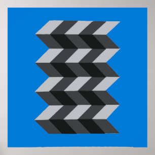 "Modern Geometric Op-Art" Poster