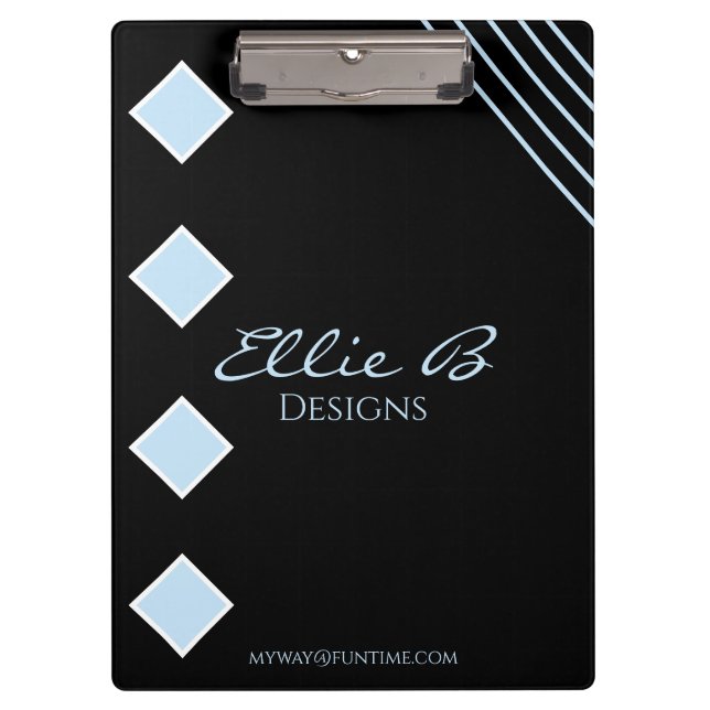 Modern Geometric Sleek Minimalist  Klemmbrett (Vorderseite)