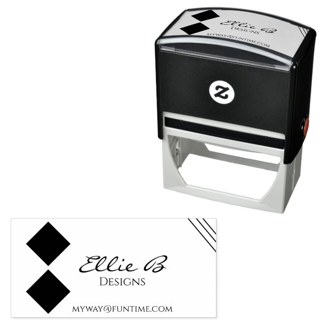 Modern Geometric Sleek Minimalist  Permastempel (Beispiel)