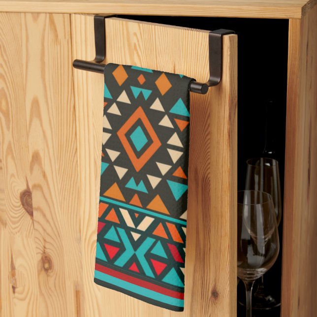 Modern Geometric Southwest Style Geschirrtuch (Drittel gefaltet)