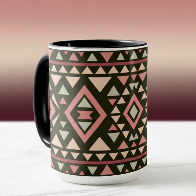 Modern Geometric Southwest Style  Tasse (Von Creator hochgeladen)