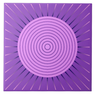 Modern Geometric Sunburst - Amethyst Lila Fliese