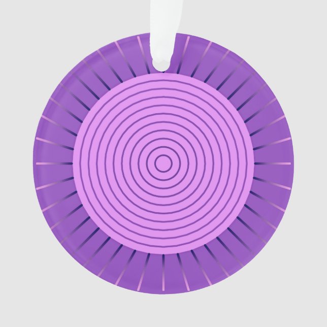 Modern Geometric Sunburst - Amethyst Lila Ornament (Vorderseite)