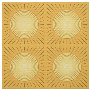Modern Geometric Sunburst - Mustard Gold / Gelb Stoff