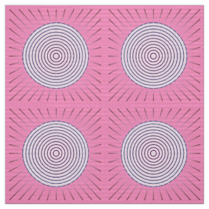 Modern Geometric Sunburst - Pink-Farbtöne Stoff