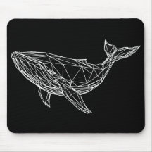 Modern Geometric Whale Mousepad
