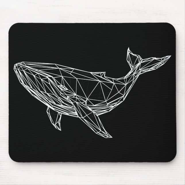 Modern Geometric Whale Mousepad (Vorne)