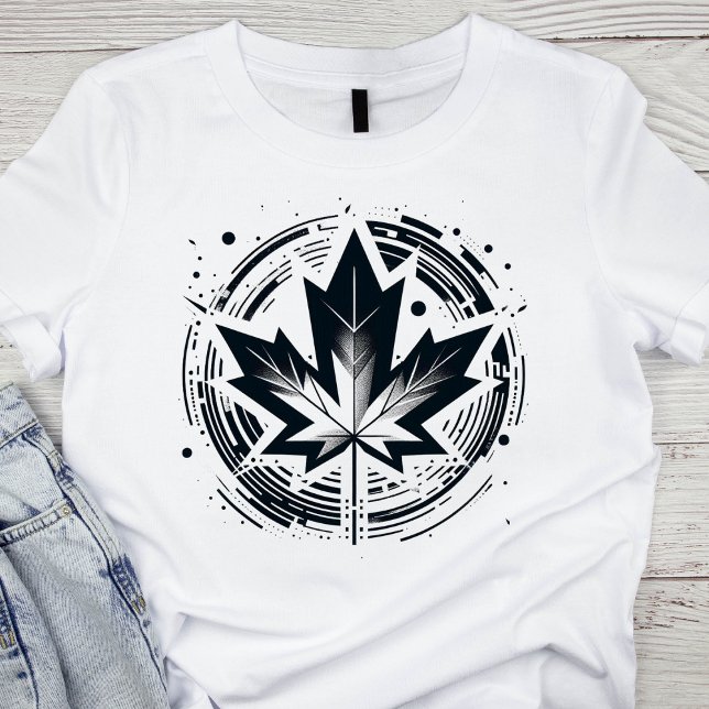 Modern geometrisches Ahornleaf T-Shirt (Von Creator hochgeladen)