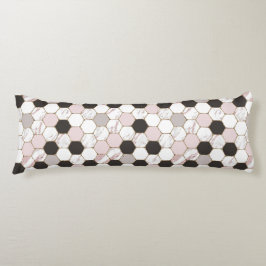 Modern geometrisches Marble Hexagon-Muster Seitenschläferkissen