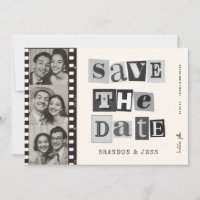 Modern geschnittenes Papier Save the Date Foto Qr