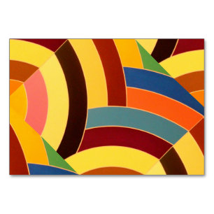 modern, geschwungene Zickzack Tischnummer