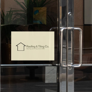 Modern gestaltete Dachziegel-Firmenlogo Fensteraufkleber