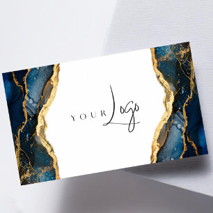Modern gestaltetes Blue Agate-Logo Visitenkarte