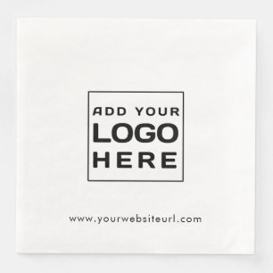 Modern gestaltetes Firmenlogo und Webseitenbenutze Serviette