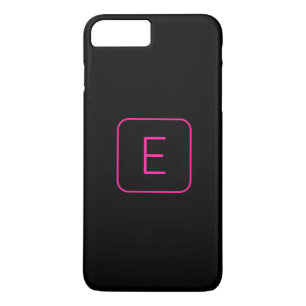 Modern gestaltetes Initial-Monogramm Rosa & Schw Case-Mate iPhone Hülle