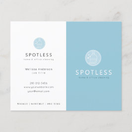 Modern gestaltetes Logo Blue Clearing-Merkblatt Flyer