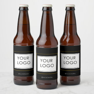 Modern gestaltetes Logo für die Firma Black Gold F Bierflaschenetikett