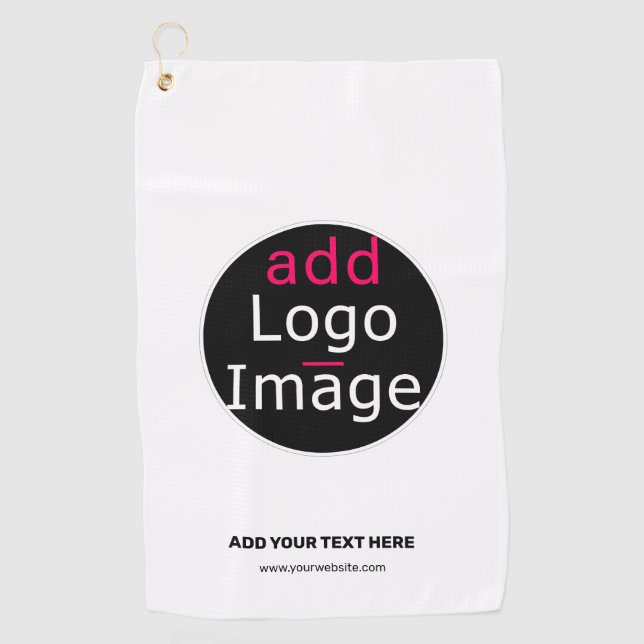 Modern gestaltetes Logo mit individuellem Design i Golfhandtuch (Vorderseite)