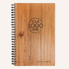 Modern gestaltetes Wood Veneer Print Logo Notizbuch