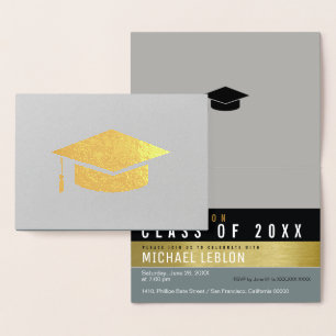 modern, gestreift und elegant graduiert . grad gol folienkarte