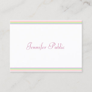 Modern gestrichene Vorlage Modernes Skript Visitenkarte