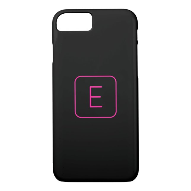 Modern gestyltes Anfangsmonogramm | Rosa und Schwa Case-Mate iPhone Hülle (Rückseite)