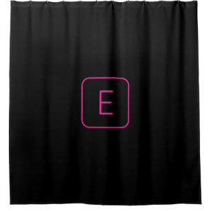 Modern gestyltes Anfangsmonogramm Rosa und Schwa Duschvorhang