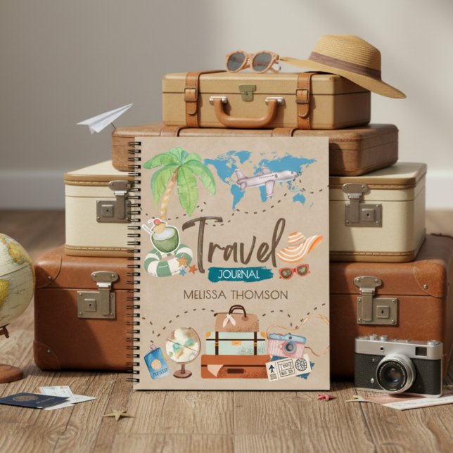 Modern Get Away Travel Adventure Explorer Notizbuch (Von Creator hochgeladen)