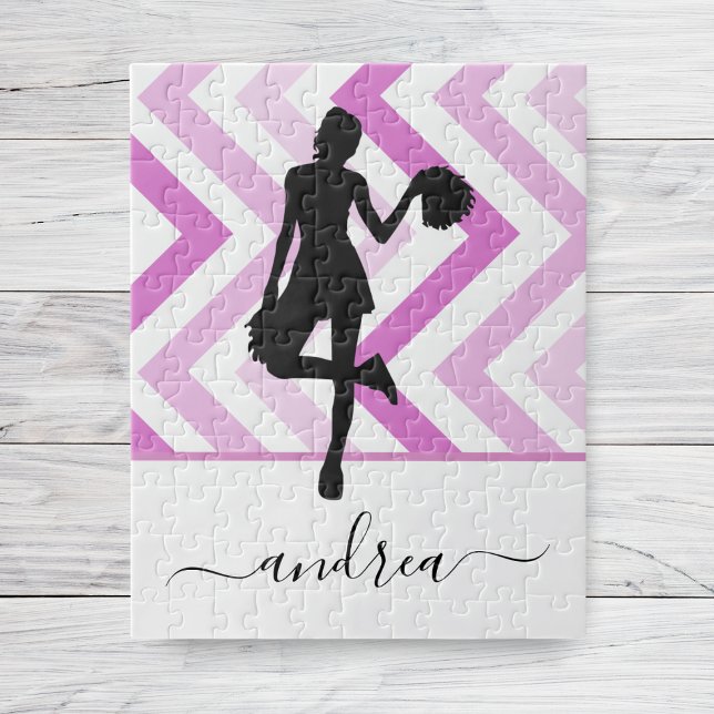 Modern Girl Cheer Thema Pink Cheerleader Niedlich  Puzzle (Von Creator hochgeladen)