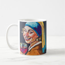 Modern Girl w/ a Pearl Earring - Vermeer Inspired Kaffeetasse