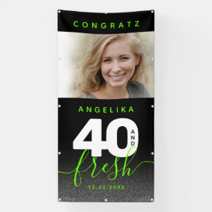 Modern Girly Bright Green 40 und Fresh Banner