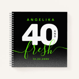 Modern Girly Bright Green 40 und Fresh Notizbuch